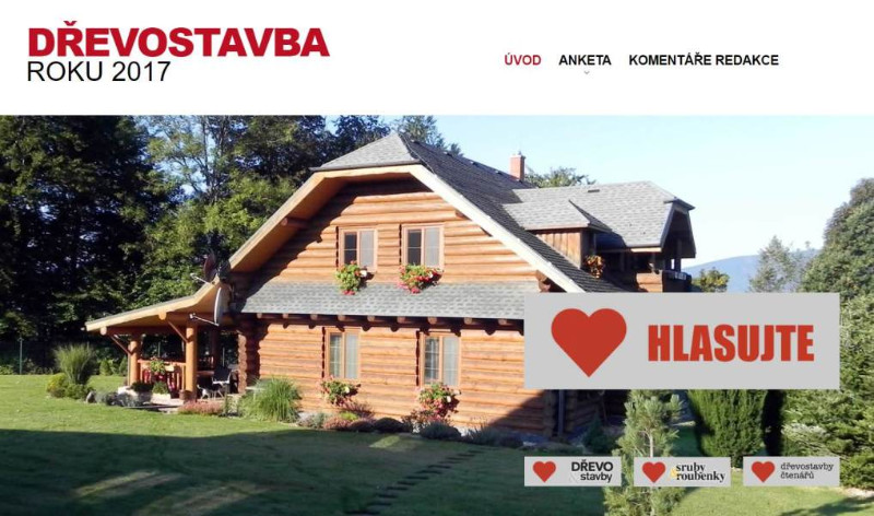 Vyhlašujeme finále ankety Dřevostavba roku – hlasujte pro nejhezčí dřevostavby roku 2017!